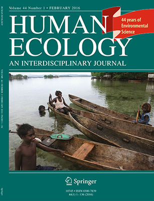 cover -people near and in canoes, Human Ecology