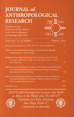 cover -orange background Journal of anthropological research