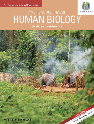 cover - burning items at the edge of a forest, American Journal of Human Biology