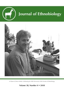 cover - man sits at desk, Journal of Ethnobiology