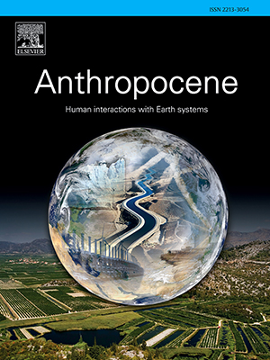 cover - aerial view of a city with globe above it, Anthropocene